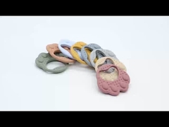 ইকো ফ্রেন্ডলি বিয়ার পাস সিলিকন বেবি টিথার খেলনা ব্যথাযুক্ত গোঁজকে শান্ত করার জন্য