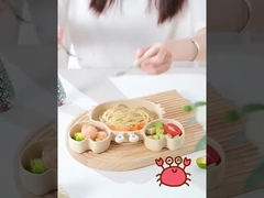 ব্যাকটেরিয়া প্রতিরোধী শিশুদের থালা এবং বাটি রাতের খাবারের জন্য গোলাপী সাদা ফুল